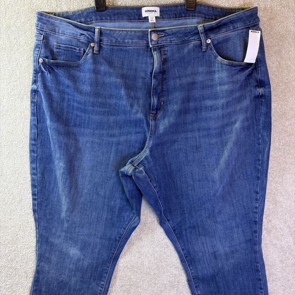 Sonoma Goods For Life Denim - Sonoma High Rise Skinny Jeans Womens 22W Blue Denim Stretch Plus Size NWOT